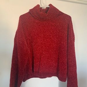 Pink crop top sweater